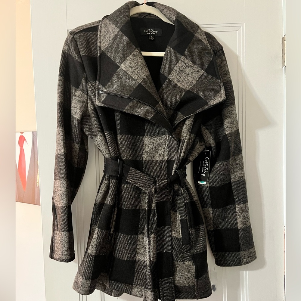 Coffee Shop Jasmine Knit Trench Jacket